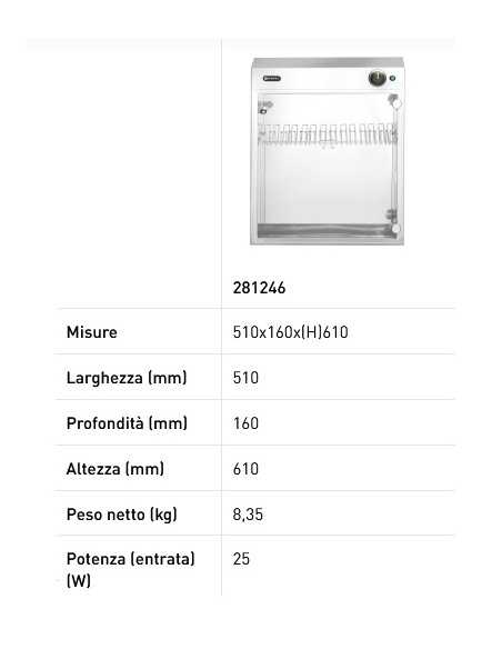 UV knife sterilizer usable up to 14 knives