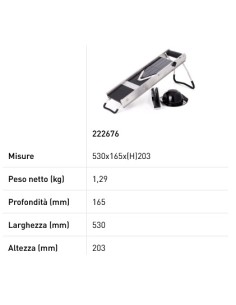 Mandolina con lama a V - Con 2 lame extra in acciaio inox... 2