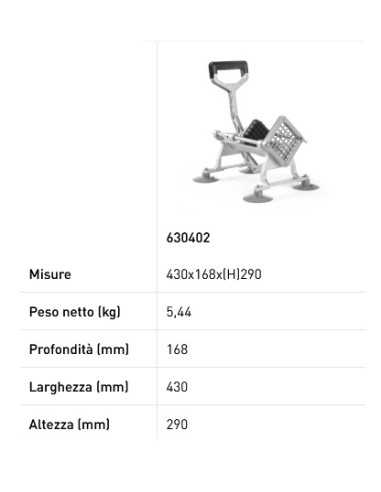 Affetta patate - Lame in acciaio - Due modalità...