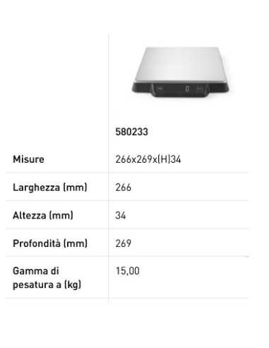 Balance - Max kg capacity 15 - cm 26.6 x 26.9 x...