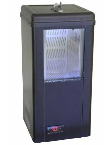 Expositor refrigerado - pantalla de trufa - 8 litros tanque- cm 26 x 26 x 54 h