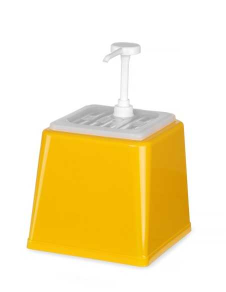 Dispensador de 2,5 litros con dosificación de 20 ml color amarillo Dispensador de 2,5 litros con dosificación de 20 ml color amarillo