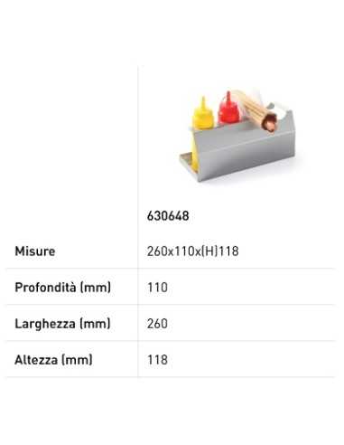 Support for Hot-dog - mm 260 x 110 x 118h