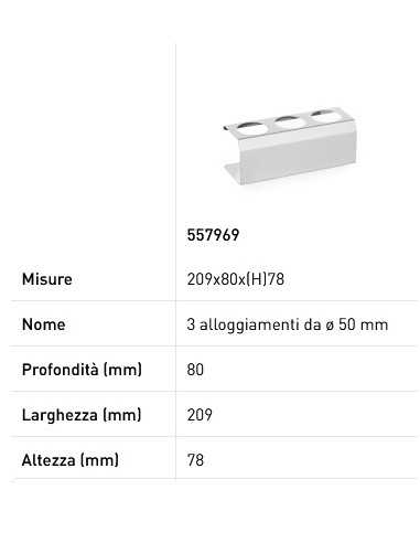 Supporto per dispenser - Per dispenser da Ø mm...