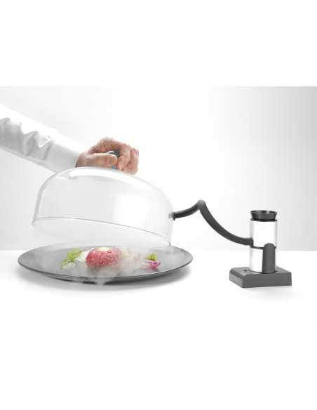 Campana di vetro per piatti - Con sfiato - In vetro borosilicato - mm Ø 260 x 174h