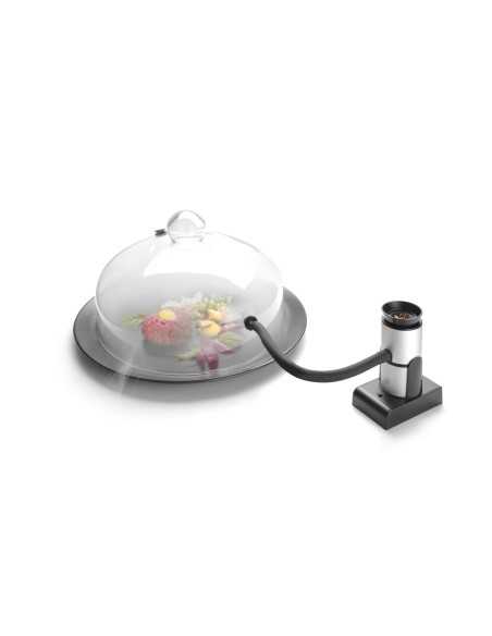 Campana di vetro per piatti - Con sfiato - In vetro borosilicato - mm Ø 260 x 174h