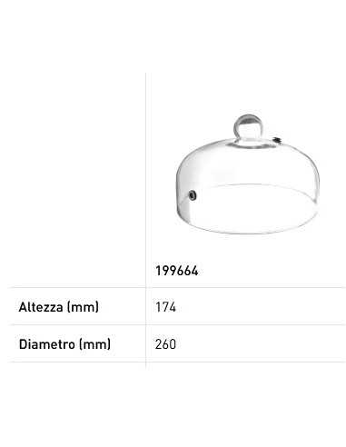 Campana di vetro per piatti - Con sfiato - In...
