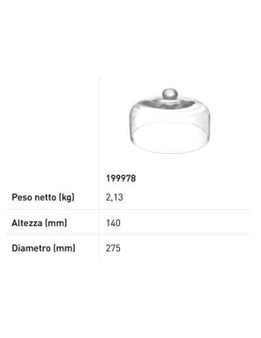 Hopper glass - mm Ø 245 x 150h