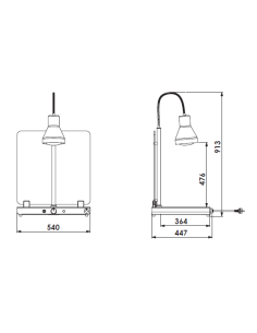 Hot plan - N.1 lamp - cm 54 x 44.7 x 91.3 h 2