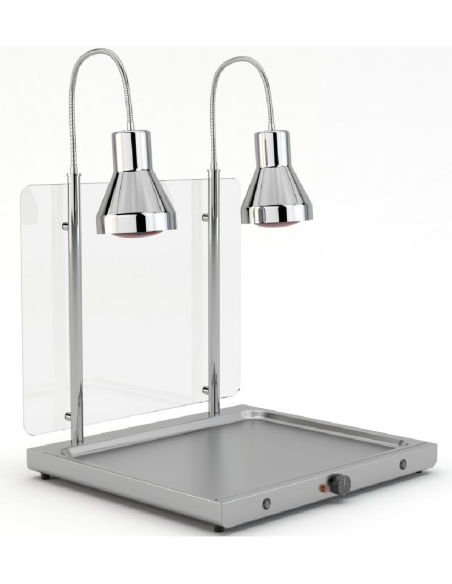 Piano caldo con due lampade ad infrarossi - Temperatura +30°/+90°C - cm 66 x 62.1 x 75 h