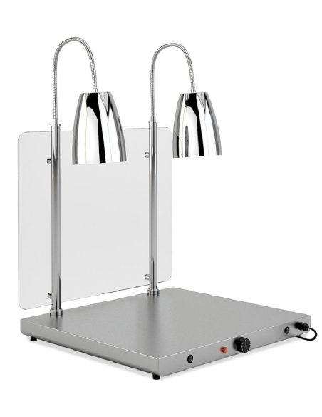 Piano caldo con due lampade ad infrarossi - Temperatura +30°/+90°C - cm 66 x 62.1 x 75 h