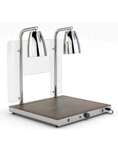 Piano caldo con due lampade ad infrarossi - Temperatura +30°/+90°C - cm 66 x 62.1 x 75 h