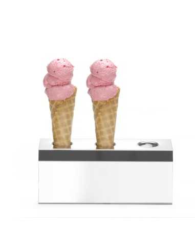 Supporto per coni gelato - 3 fori - mm 205 x 95...