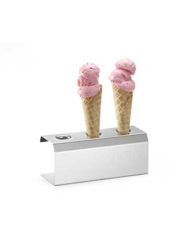 Soporte para conos de helado - 3 agujeros - mm 205 x 95 x 85h