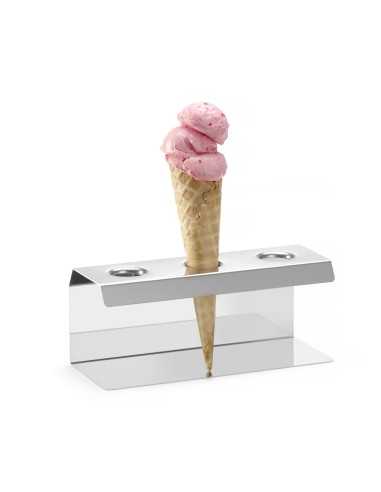 Supporto per coni gelato - 3 fori - mm 205 x 95...