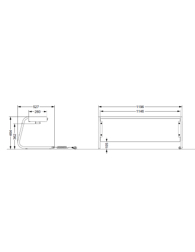 Halogen lift - N. 3 x GN 1/1 - N.3 lamps - cm...