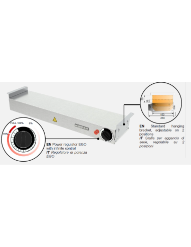 Infrared heating element - Dimensions various