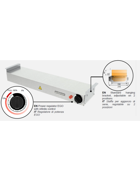 Infrared heating element - Dimensions various