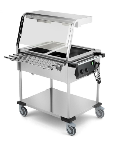 Thermal trolley - Separate vessels - N. 2 x GN 1/1 - cm 90 x 66.5 x 129.9 h
