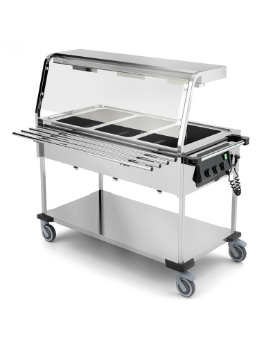 Thermal trolley - Separate vessels - N. 3 x GN 1/1 - cm 130.3 x 66.5 x 129.9 h