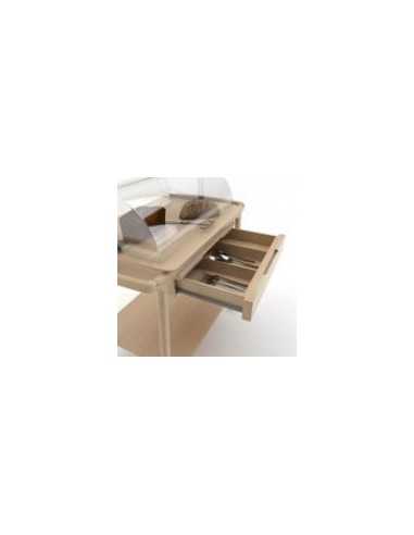Cassettone con ripiano estraibile integrato in legno multistrato