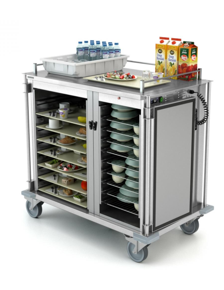 Heat cart - trays No. 10 x GN 1/1 + N. 8 x GN 2/1 - cm 128.8 x 77.3 x 123.7 h