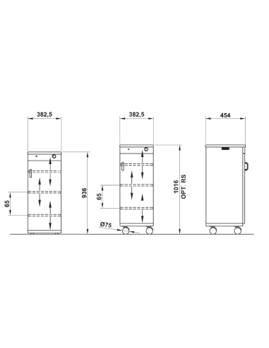 Armario caliente - Capacidad 60 platos x Ø 32...