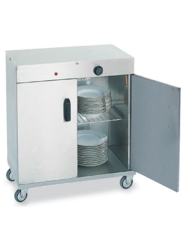 Hot cabinet - Capacity 80 dishes x Ø 32 cm - cm 69.8 x 45.4 x 72.5 h