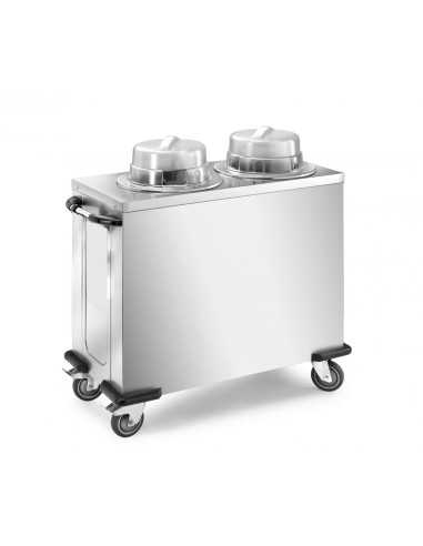 Flat trolley - Neutro - Capacity 100/120 dishes x Ø 28/32 cm - cm 113 x 53 x 106 h