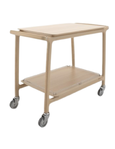 Carrello di servizio - Legno massello - 2 ripiani - cm...