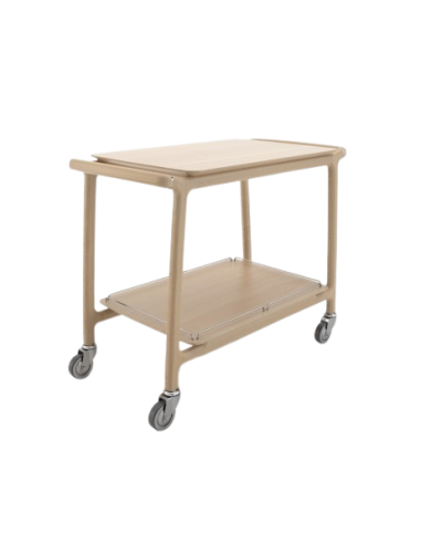 Service trolley - Solid wood - 2 shelves - cm...