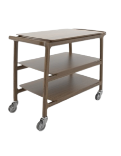 Carrello di servizio - Legno massello - 3 ripiani - cm...