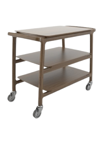 Service trolley - Solid wood - 3 shelves - cm 101.5 x 57 x 84 h