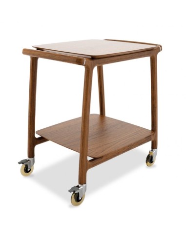 Service trolley - Solid wood - 2 shelves - cm 77.5 x 59.4 x 90 h