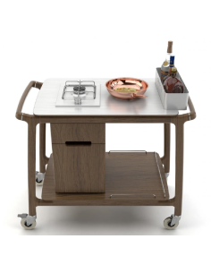 Flambé trolley - Madera maciza - Fuego único - cm 101.5 x...