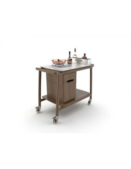 Flambé trolley - Madera maciza - Fuego único - cm 101.5 x 57 x 93.6 h