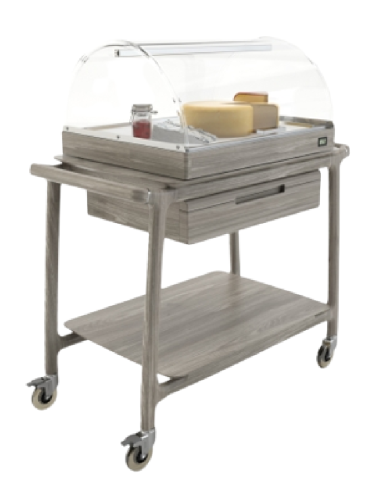 Trolley..- Vitrina refrigerada - N.2 estantes - cm 101.5 x 57 x 119.7 h