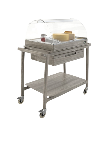 Trolley..- Vitrina refrigerada - N.2 estantes -...