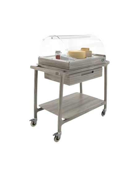 Trolley - Refrigerated display case - N.2 shelves - cm 101.5 x 57 x 119.7 h