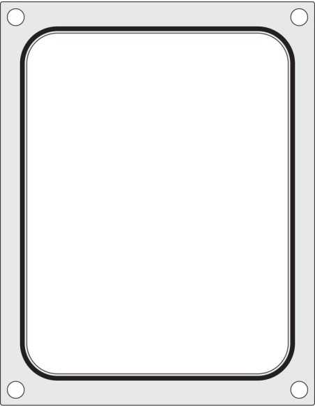 Matrice sigillante per vaschette - Per sigillatrice 976722 - Contenitore 227 x 178 mm