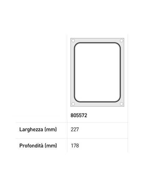 Matrice sigillante per vaschette - Per sigillatrice 976722 - Contenitore 227 x 178 mm