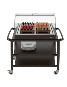 Carrello refrigerato - Legno massello - N.3 ripiani - cm...
