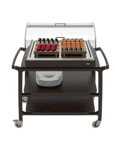 Refrigerated trolley - Solid wood - N.3 shelves - cm 101.5 x 57 x 119.7 h