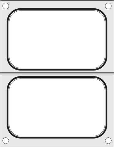 Matrice sigillante per vaschette - Per sigillatrice 976722 - Contenitore 2 x mm 178 x 113