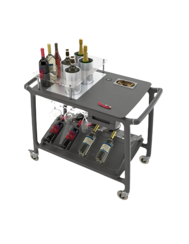 Carrito de vino - Madera maciza - N.3 glacette...