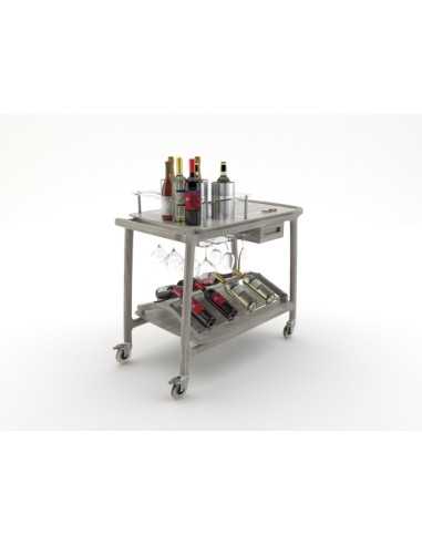 Carrito de vino - Madera maciza - N.3 glacette...