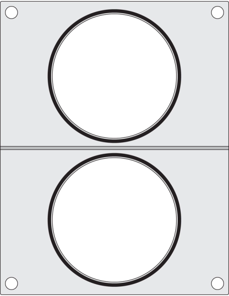 Máquina de sellado para tanques - Para máquina de sellado 976722 - Sopa de contenedores 2 x Ø 115 mm