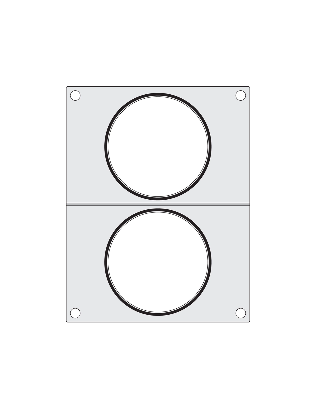 Matriz de sellado para bandejas - Para máquina de sellado 976722 - Recipiente para sopa 2 x Ø 115 mm