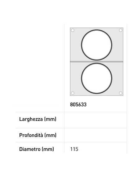 Matrice sigillante per vaschette - Per sigillatrice 976722 - Contenitore zuppa 2 x Ø 115 mm