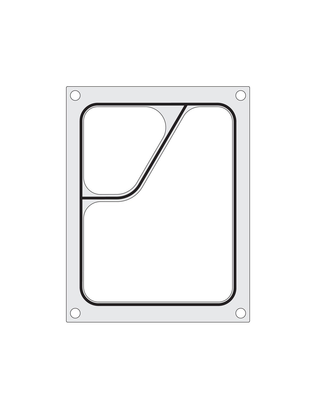 Sealing matrix for trays - For sealer 976722 - Colt bipartite container 227 x 178 mm